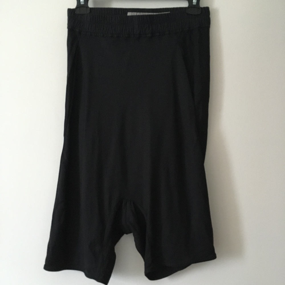 RICK OWENS Faun Black Drop Crotch Harem Shorts 4